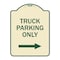 Signmission Reserved Parking Truck Parking W/ Right Arrow Heavy-Gauge Aluminum Sign, 24" x 18", TG-1824-23029 A-DES-TG-1824-23029 - alternate 1